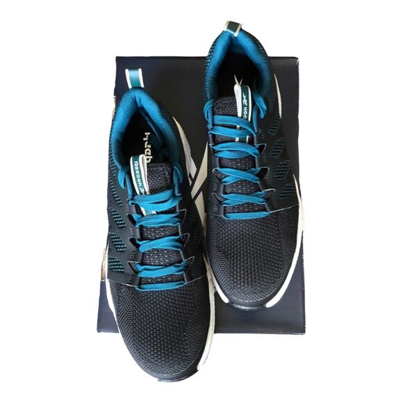 Reebok NIB Fusion Flex Weave Work Athletic Work Shoe Extra Wide Toe Blk Teal 12M - Picture 3 of 12